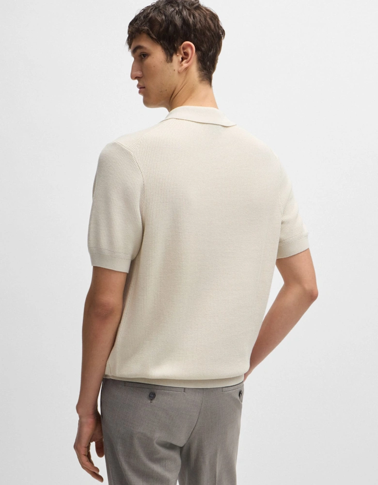 Regular-Fit Knitted Polo Shirt