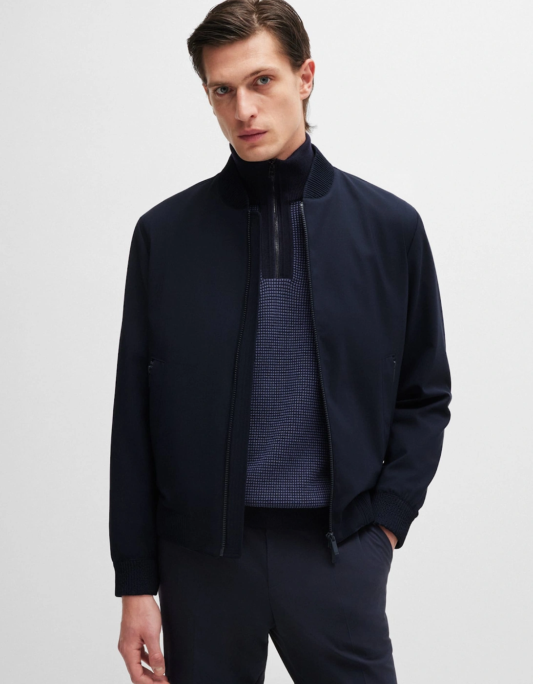 Slim-Fit Blouson Jacket