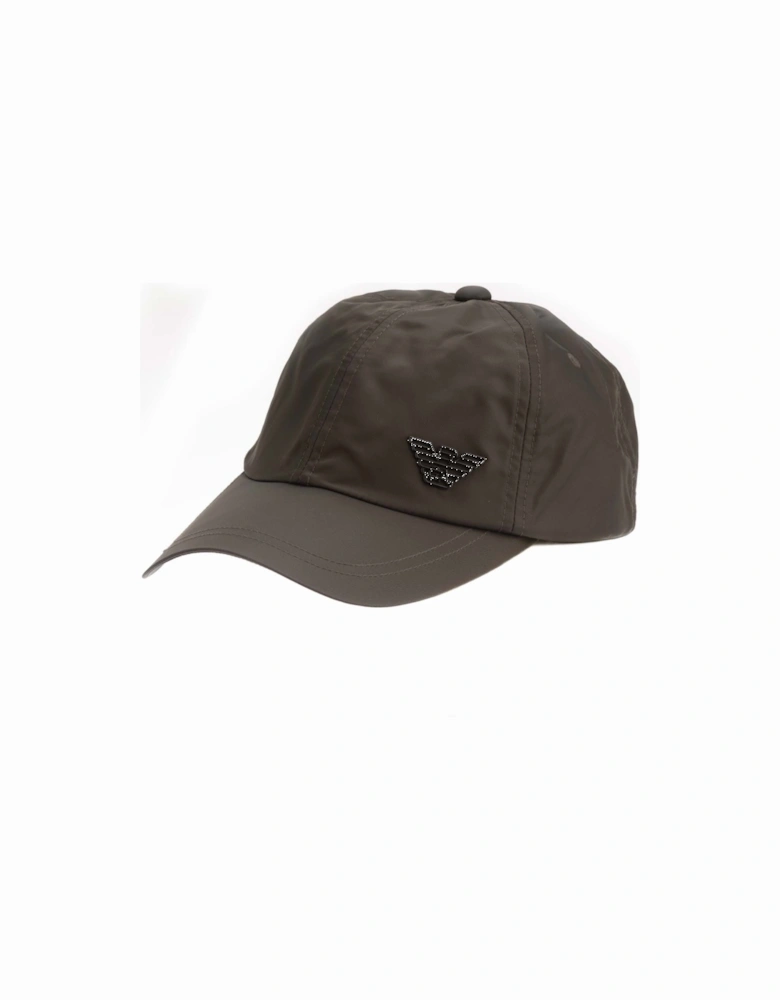 Nylon Baseball Cap with Eagle Plate