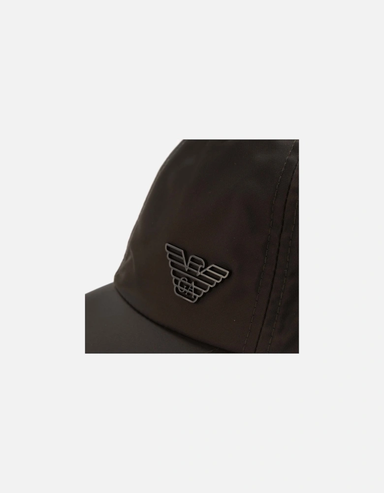 Nylon Baseball Cap with Eagle Plate