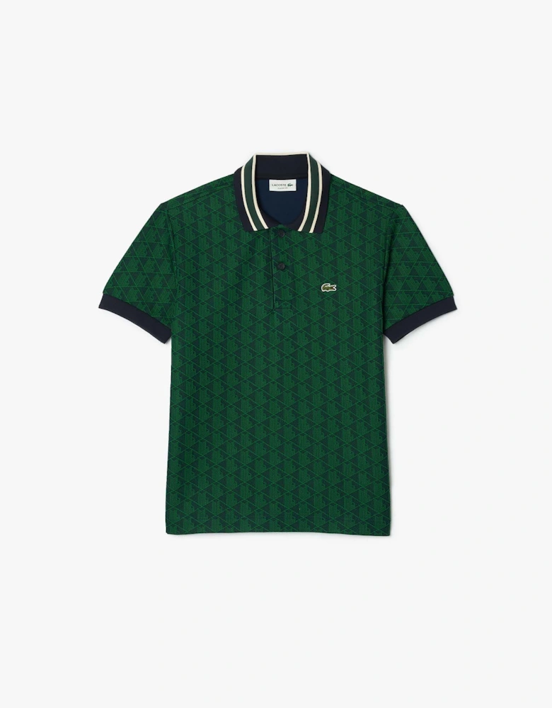 Classic-Fit Monogram Jacquard Polo Shirt