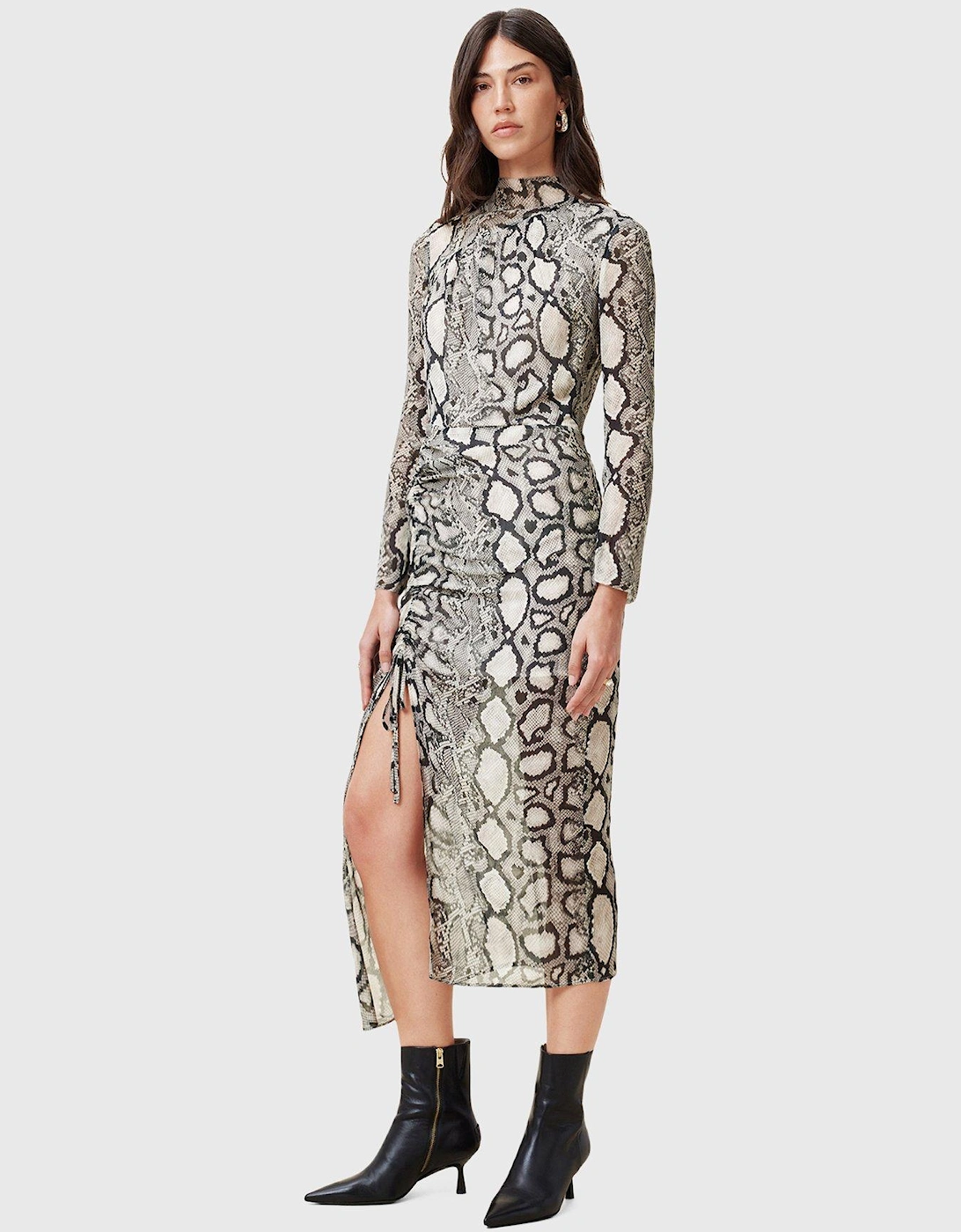 Rizo Snake Print Silk Blend Midi Dress - Multi, 6 of 5