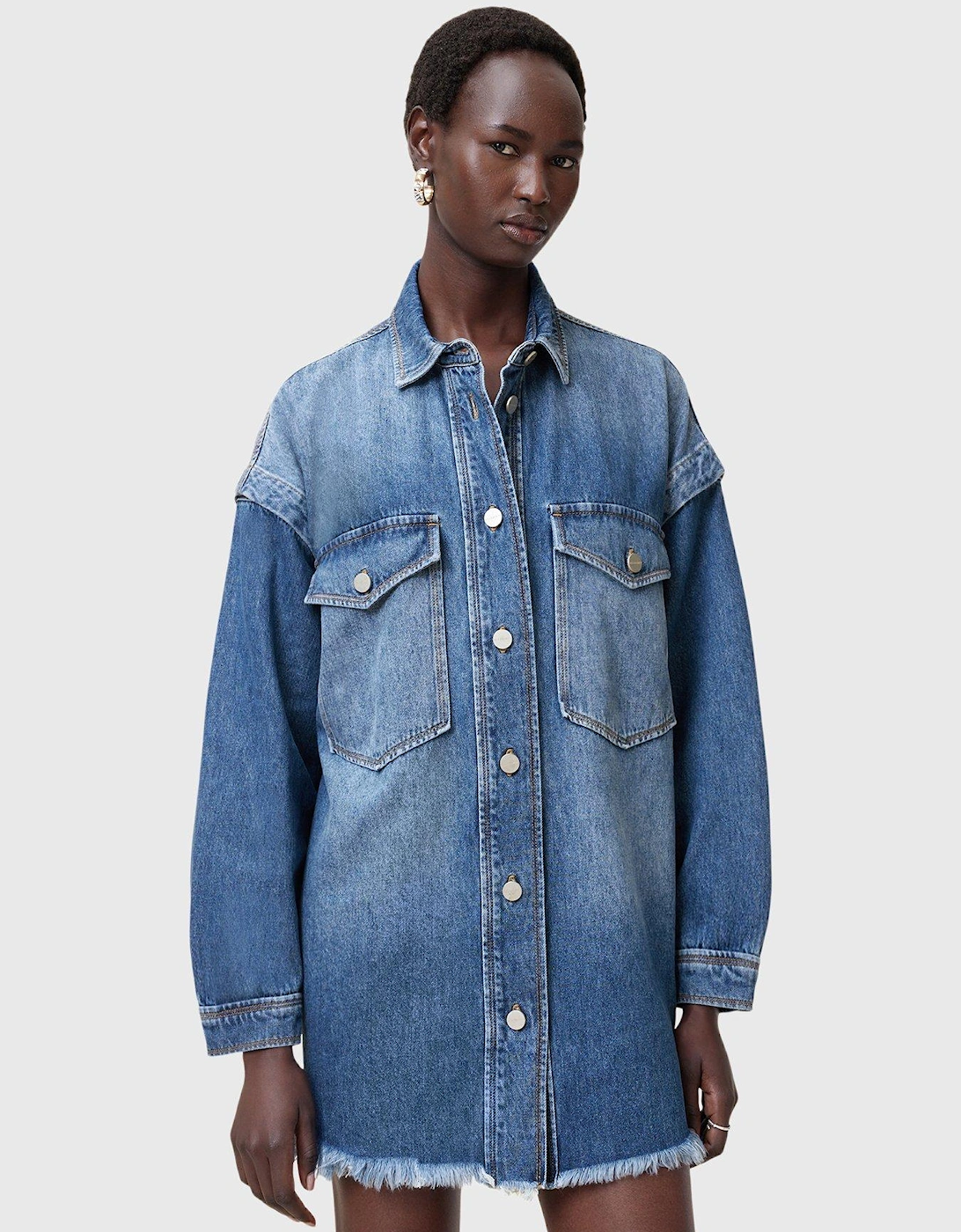 Lily Snap Denim Dress - Blue, 2 of 1