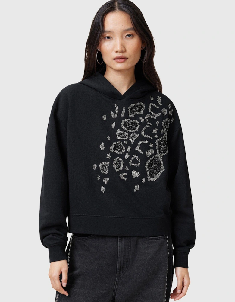 Pippa Flow Embellished Hoodie - Black