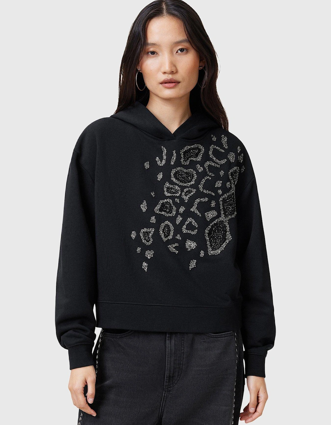 Pippa Flow Embellished Hoodie - Black, 6 of 5