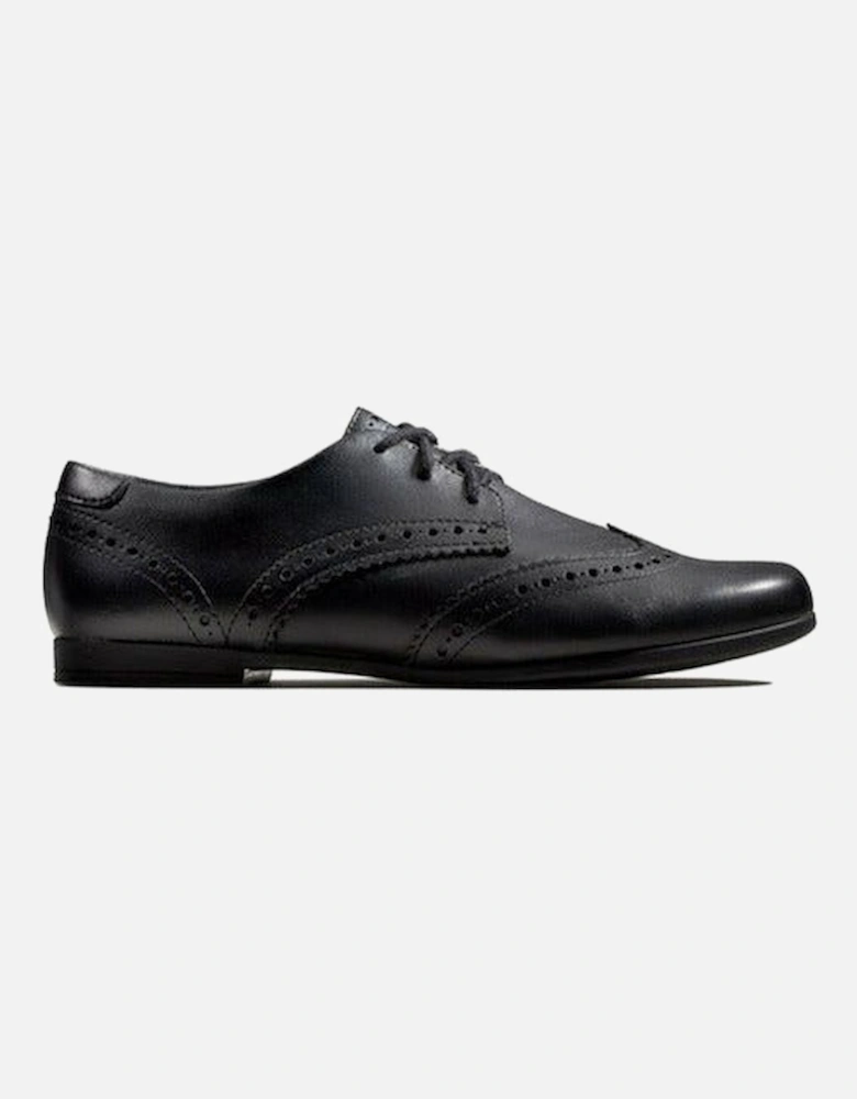 Scala Lace Kid Black Leather