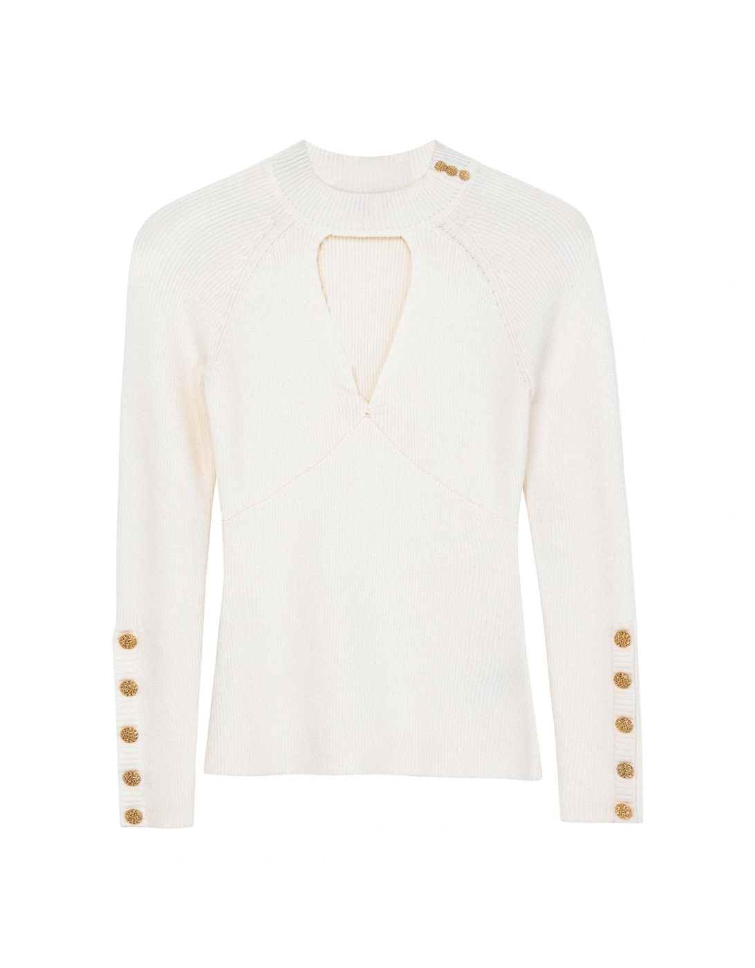 Cream Keyhole Jumper