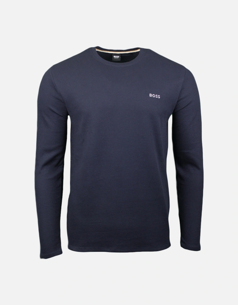 Waffle Long-Sleeve T-Shirt, Dark Blue