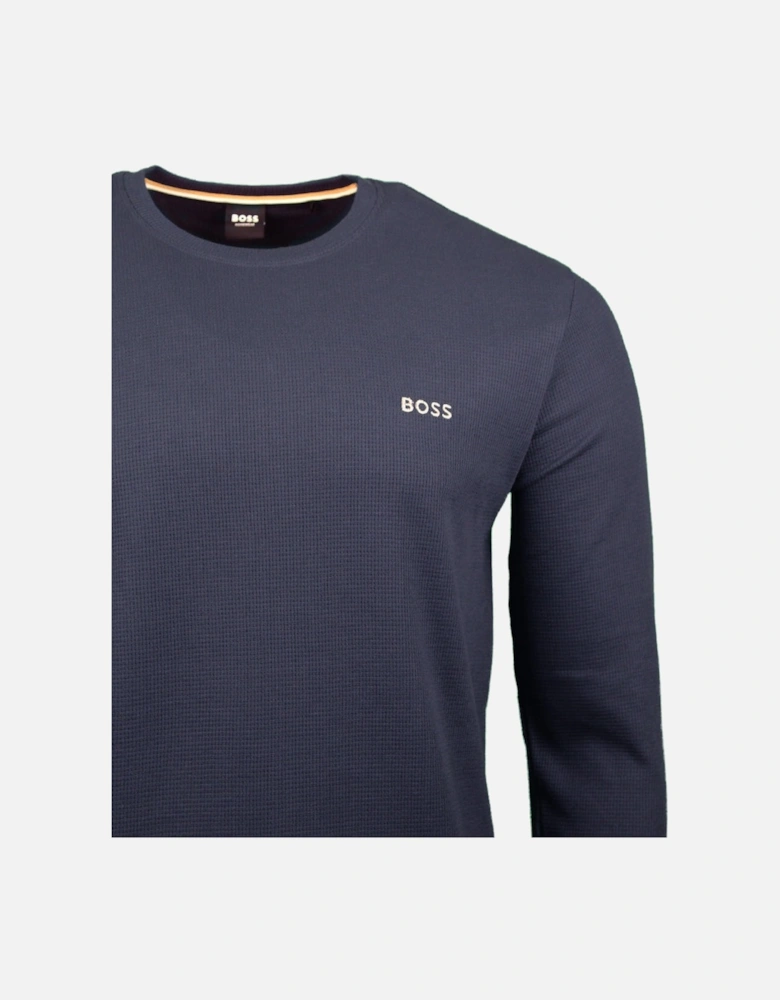 Waffle Long-Sleeve T-Shirt, Dark Blue