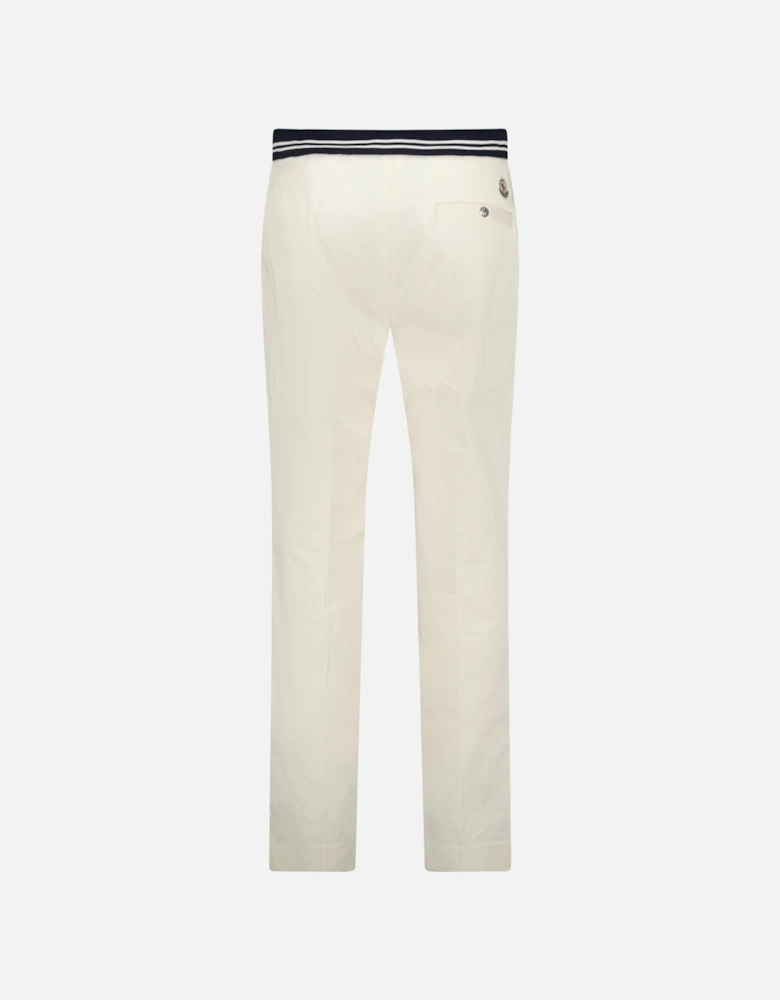 Chino Logo Trousers White