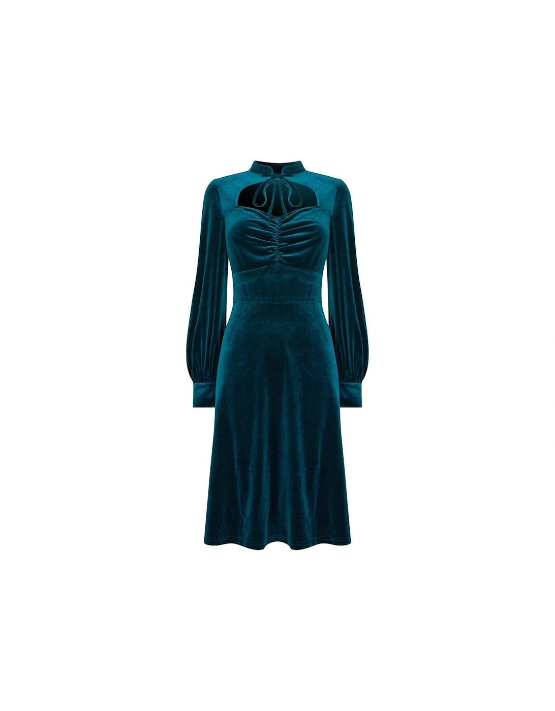 Betsy Velour Dress - Teal