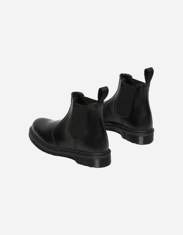 Round Toe Black Leather Boots for Women