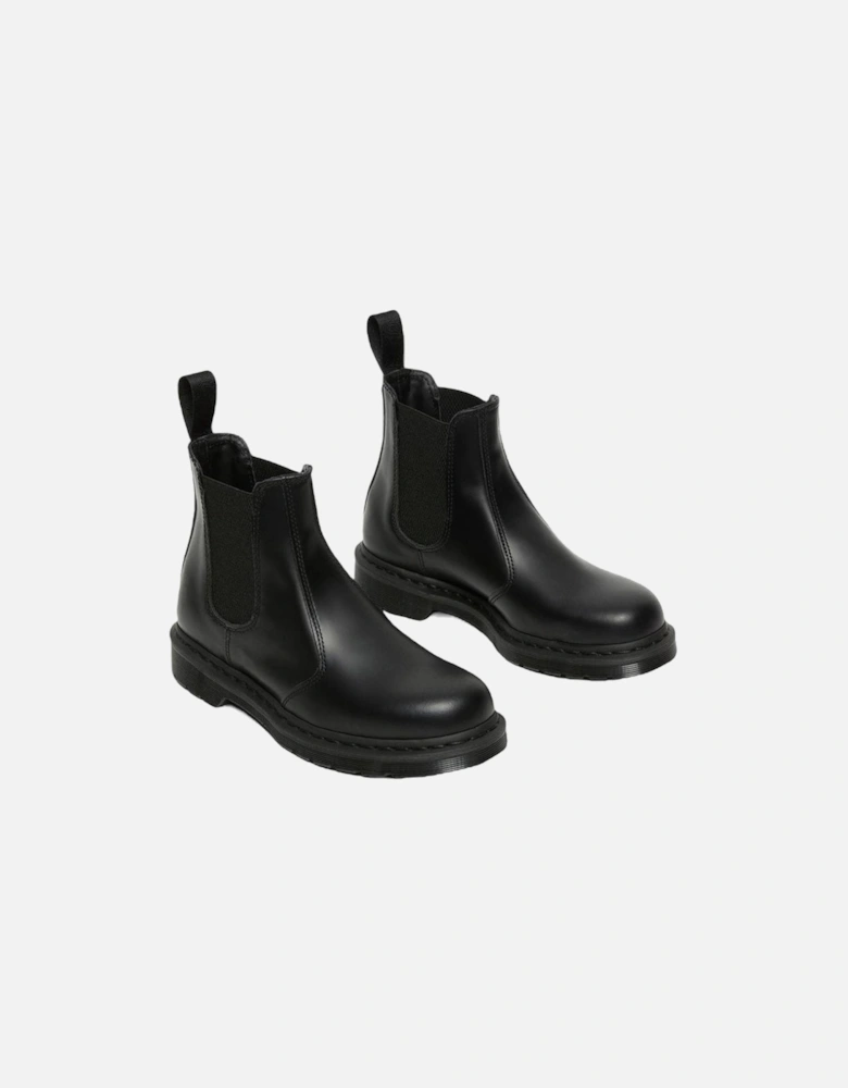 Round Toe Black Leather Boots for Women