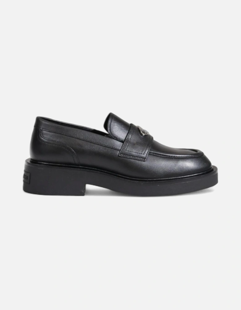 Leather Loafers Classic Style Women - Black Running Shoes