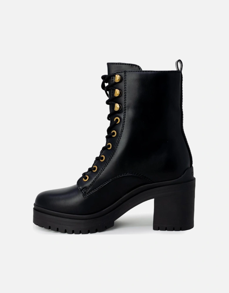 Black Ankle Boots with Zipper for Women