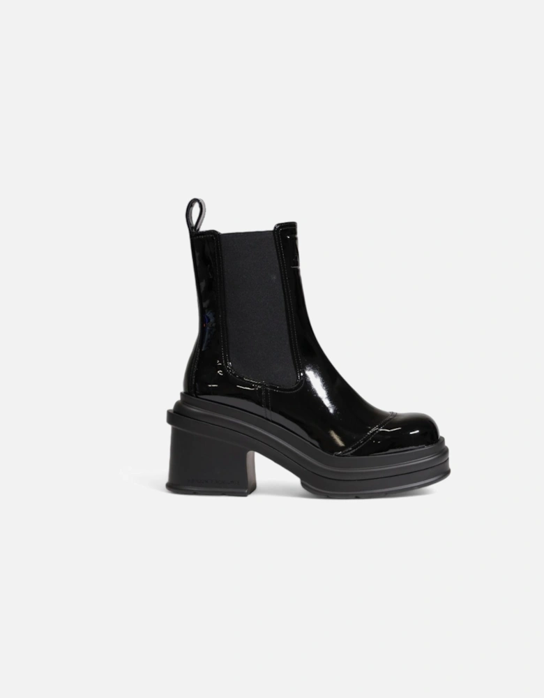 Rubber Sole Black Ankle Boots Women