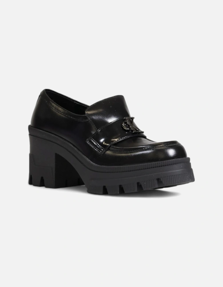 Platform Loafer Patent Leather Women - Black Running Shoes