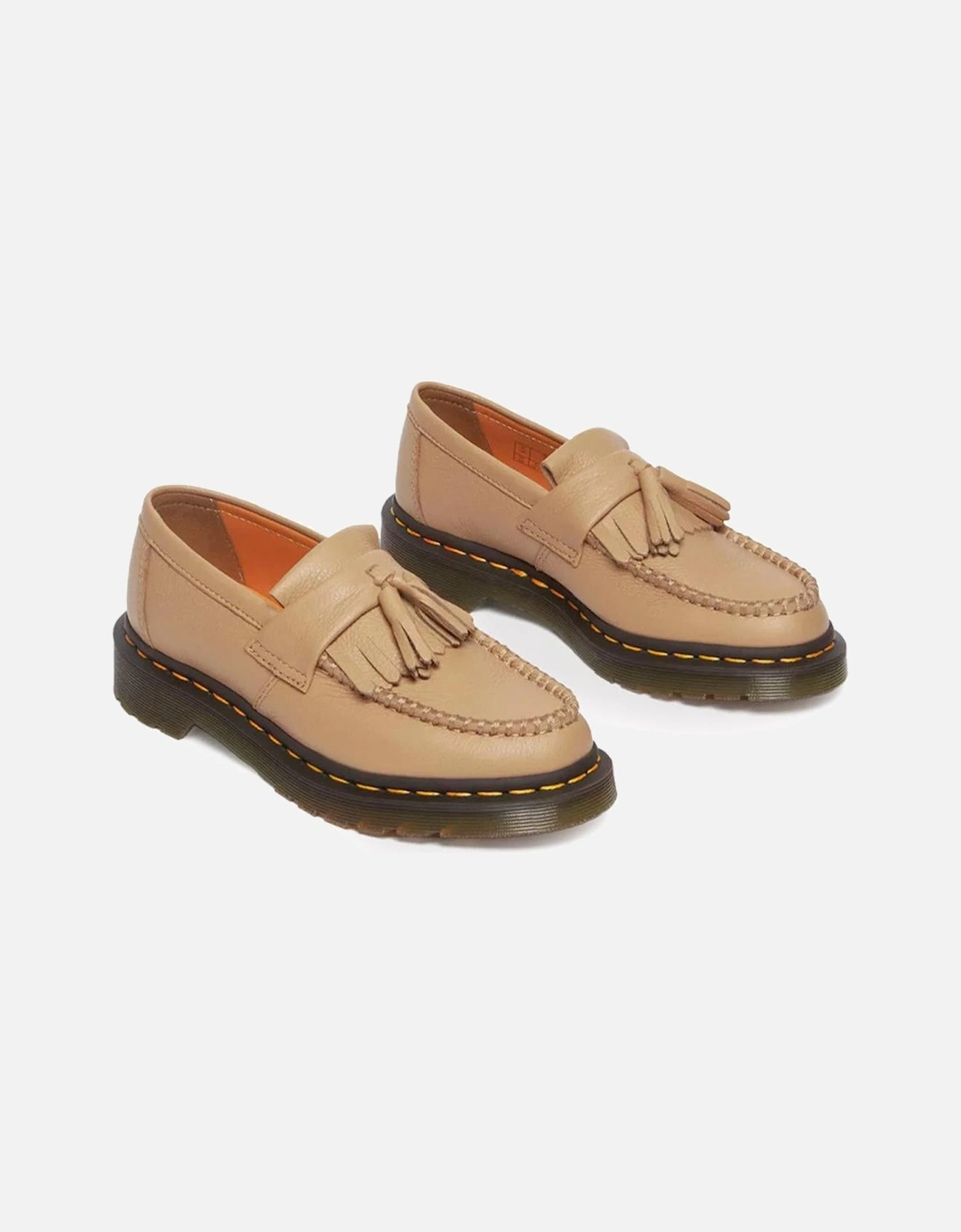 Beige Leather Moccasin Slip-On Shoes Women Running Shoes