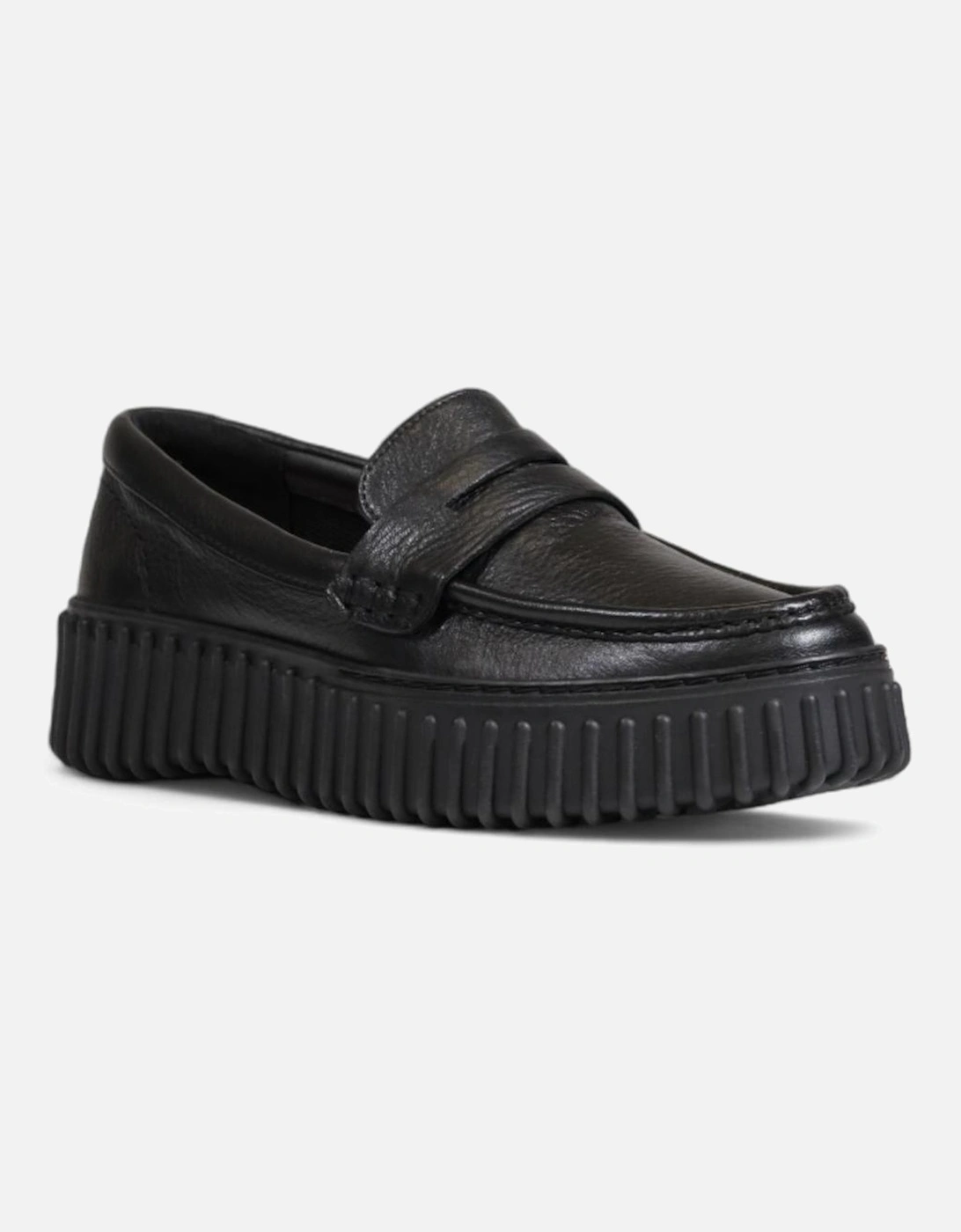 Wallabee Platform Loafer for Women - Black Running Shoes