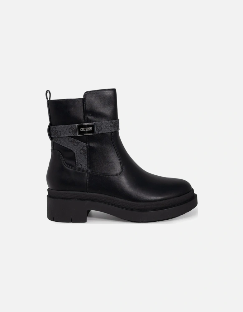 Black Polyurethane Womens Fall/Winter Boots