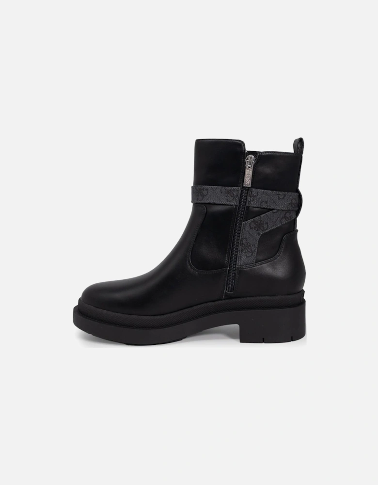 Black Polyurethane Womens Fall/Winter Boots