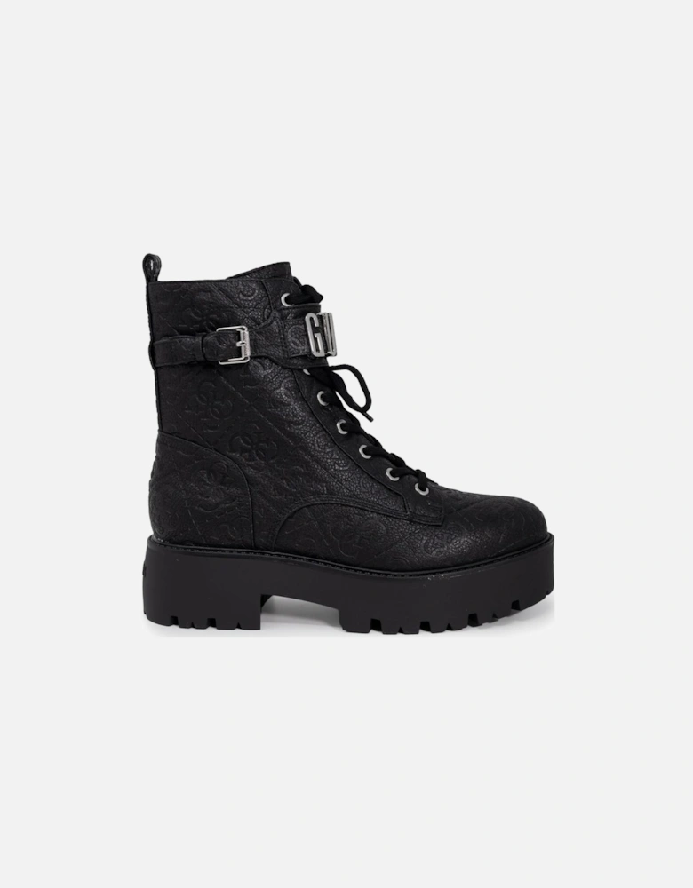 Black Polyurethane Womens Fall/Winter Boots