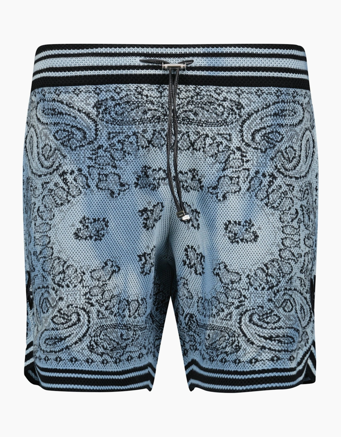 Men's Amiri Bandana Knitted Basketball Shorts in Blue - Size: 35/34/32