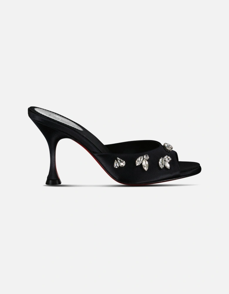 Degraqueen Embellished Open Toe Mules Black