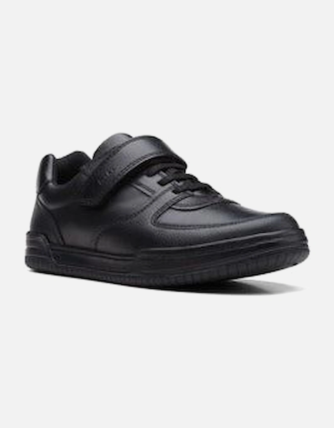 Clarks Unisex Black Fawn Lay Kid In Leather - Size: 12/H Extra Wide Kids