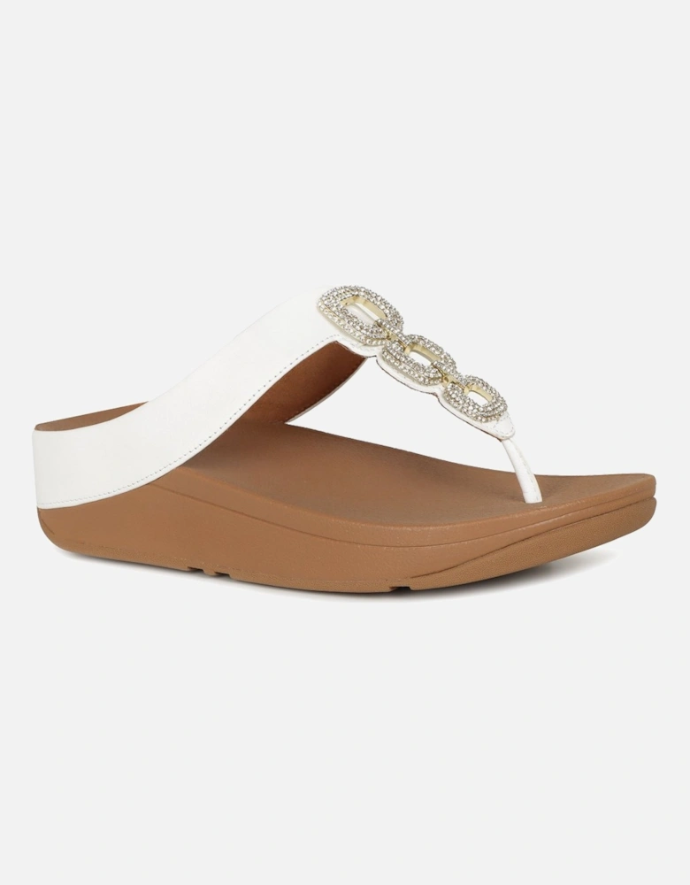 Fino Crystal Chain Womens Toe Post Sandals