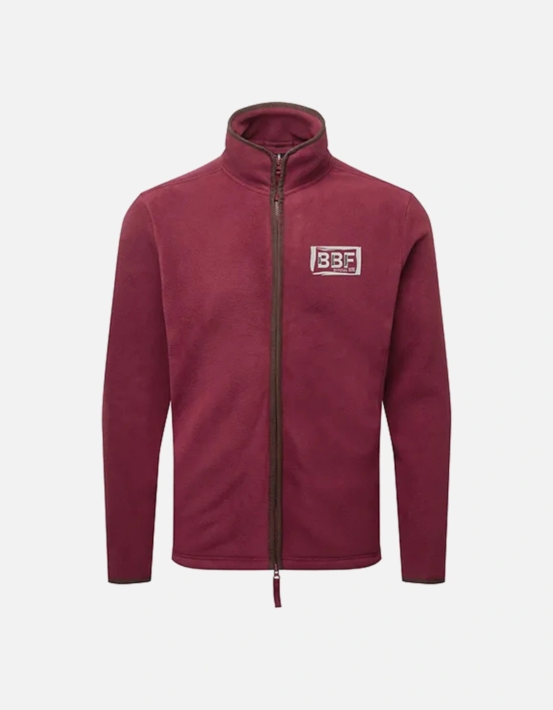 Back British Farming Men's Fleece Jacket Burgundy