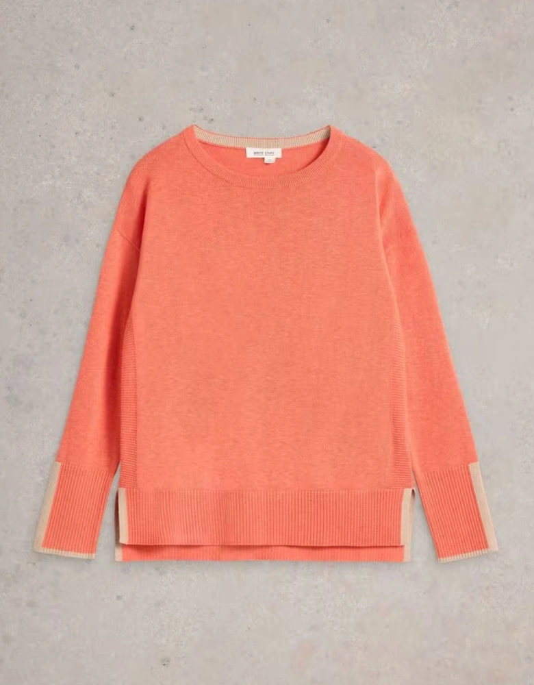 Women's Olive Jumper Mid Coral