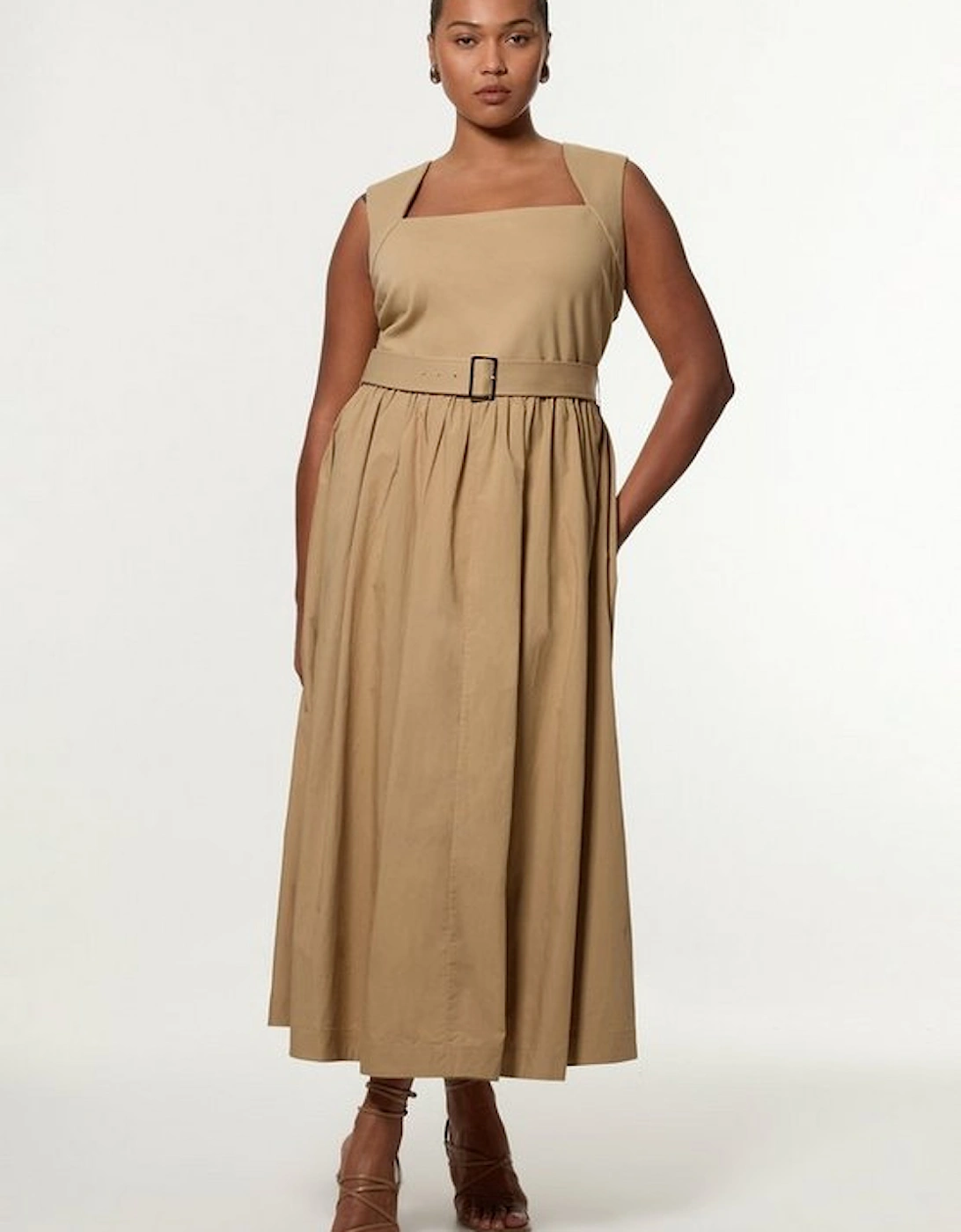 Plus Size Scoop Neck Jersey Cotton Mix Maxi Dress, 4 of 3