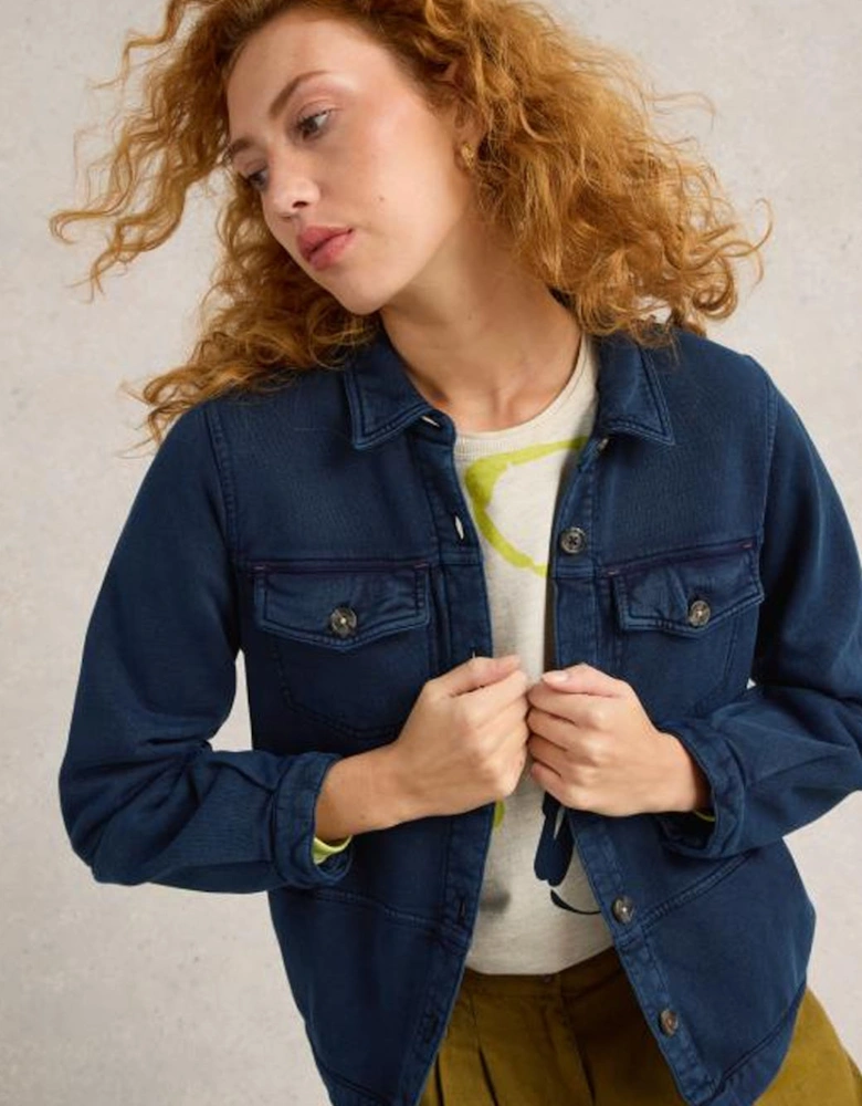 Women's Camille Jersey Jacket Mid Denim