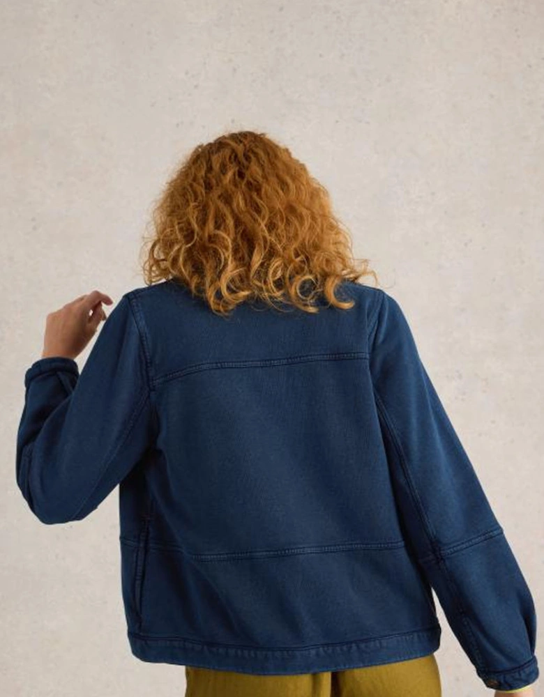 Women's Camille Jersey Jacket Mid Denim