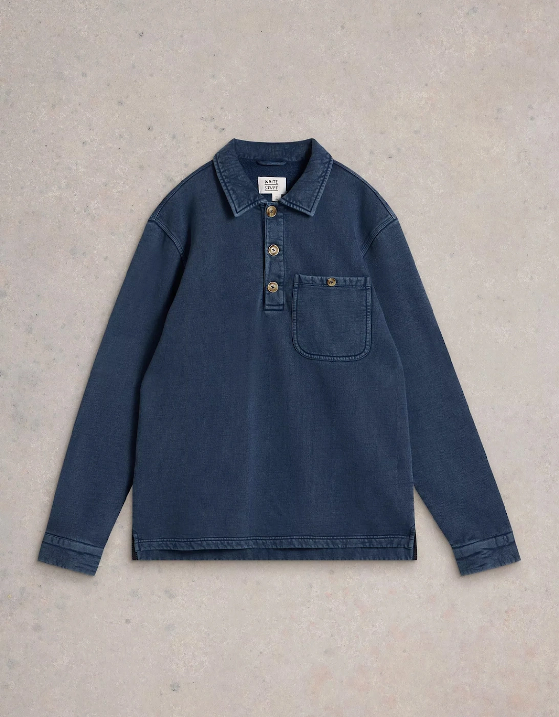 Men's Brampton Collared Sweat Indigo Blue