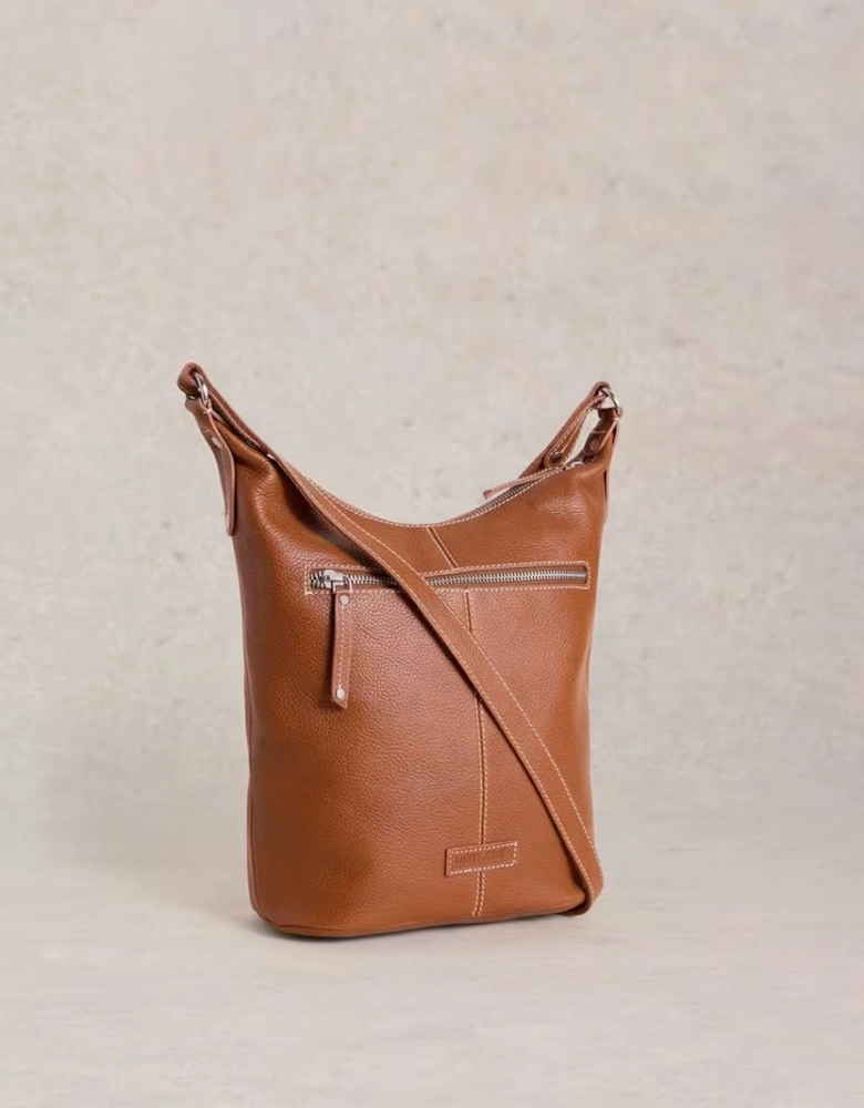 Fern Leather Crossbody Mid Tan