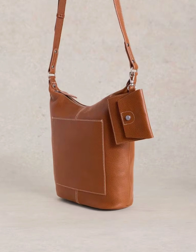 Fern Leather Crossbody Mid Tan