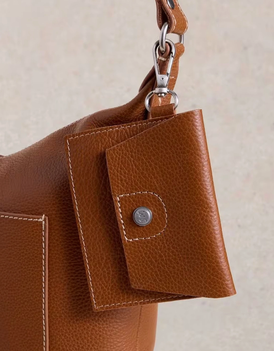 Fern Leather Crossbody Mid Tan