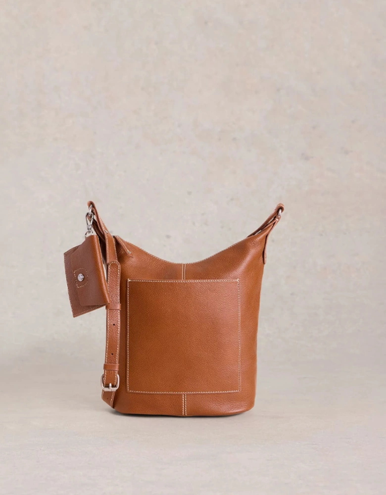 Fern Leather Crossbody Mid Tan