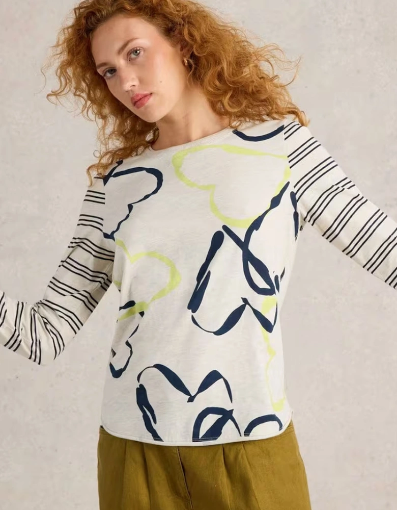 Women's Clara Long Sleeve Tee Natural Print