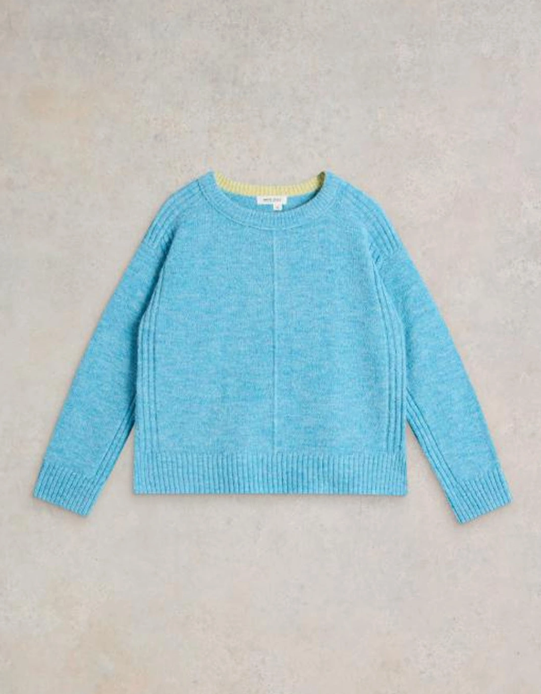 Women's Fluffy Boxy Jumper Bright Blue