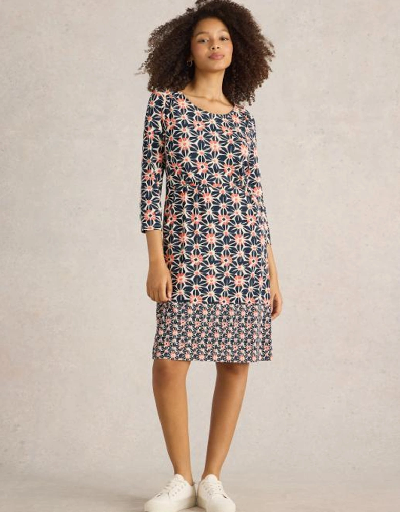 Women's Tallie Jersey Dress Regular Navy Print