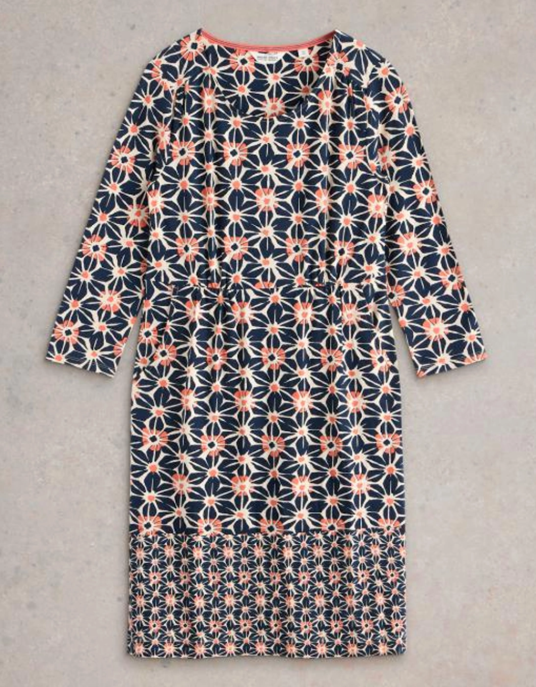 Women's Tallie Jersey Dress Regular Navy Print