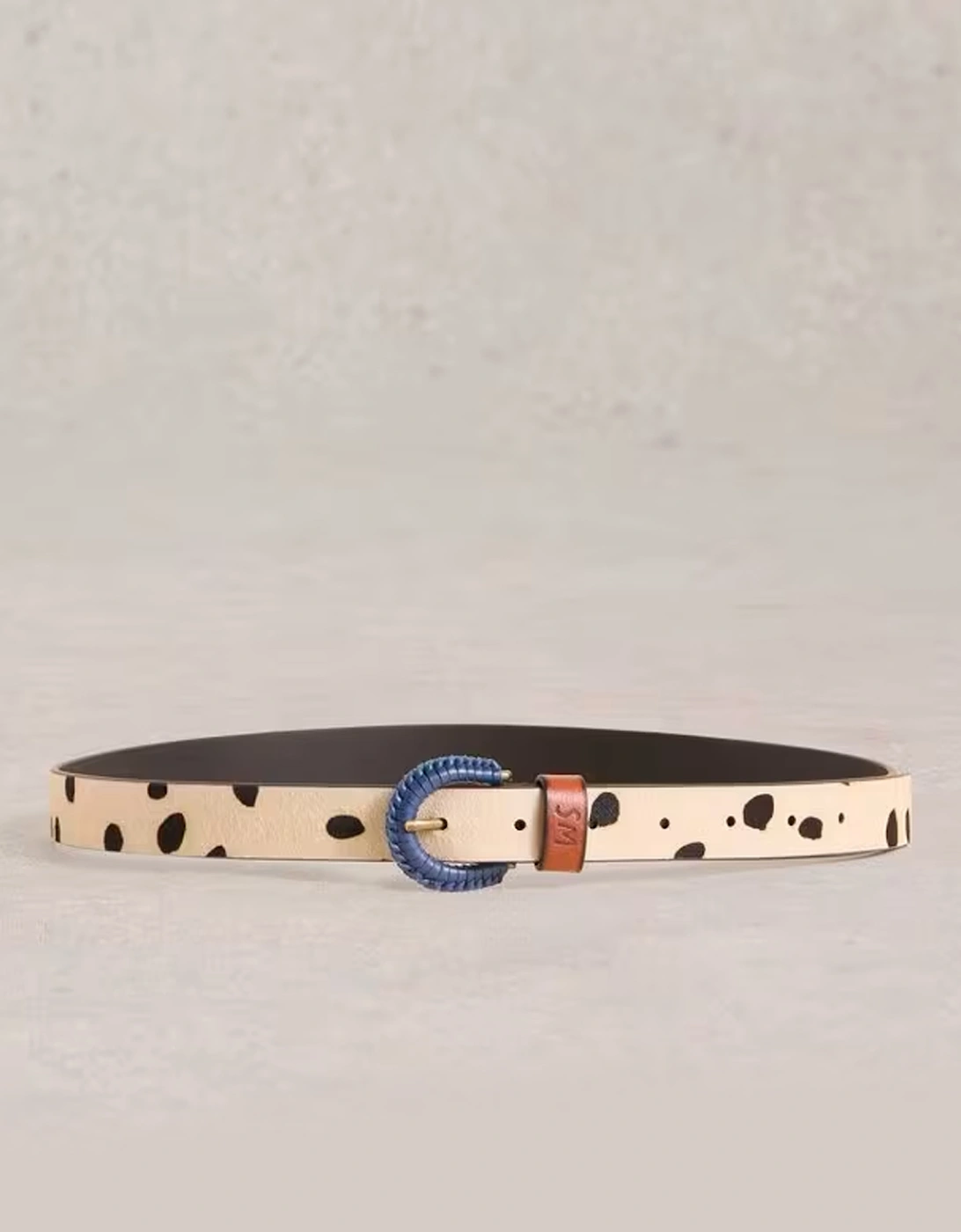 Women's Woven Buckle Belt Natural Multi