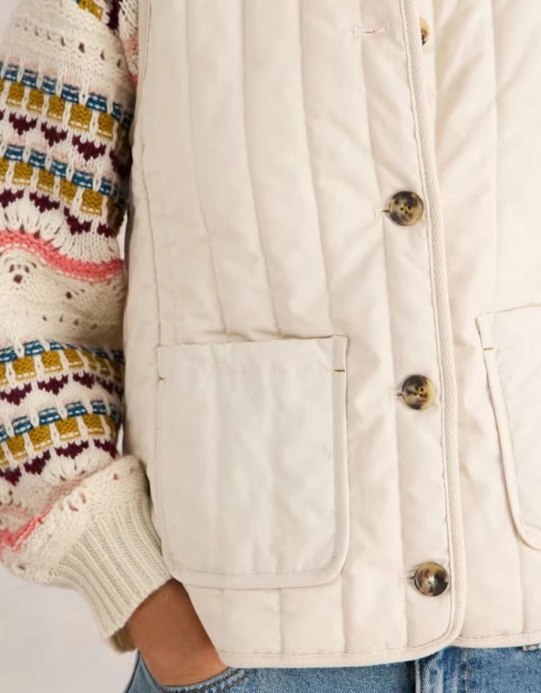 Women's Emma Quilted Gilet Natural White