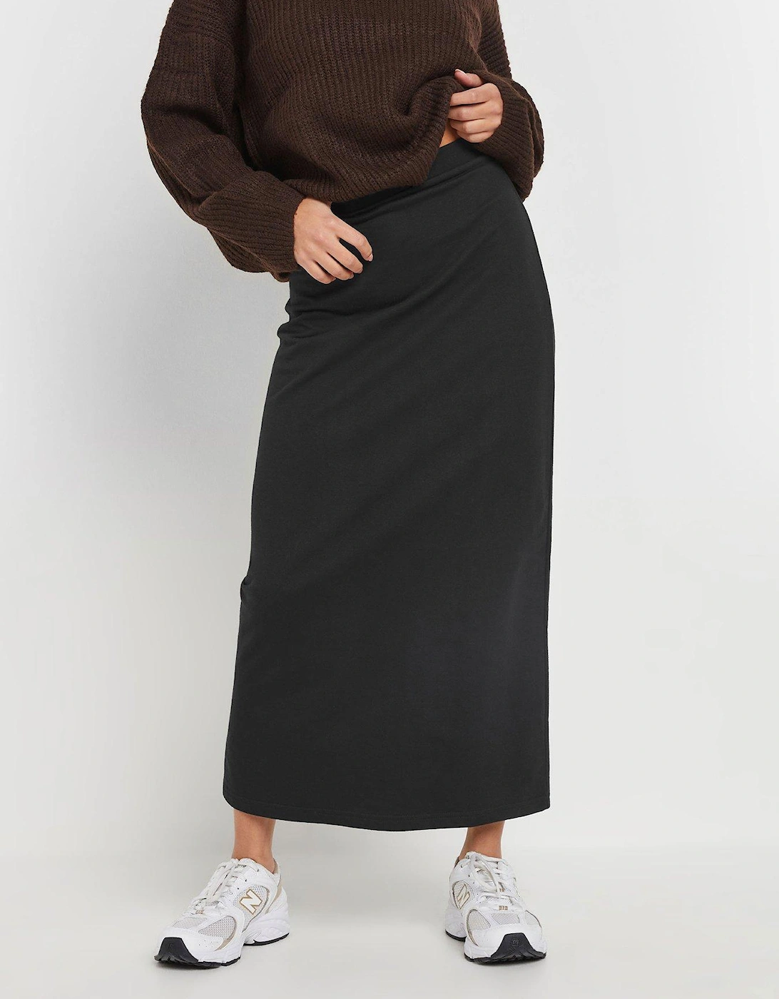 Petite Sweat Maxi Skirt - Black, 2 of 1