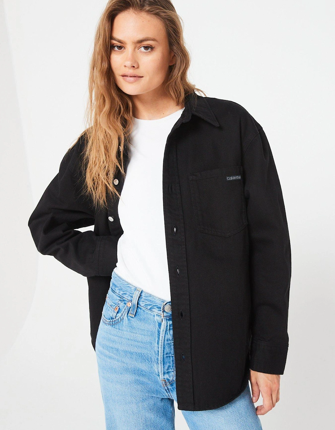 Denim Overshirt - Black, 7 of 6