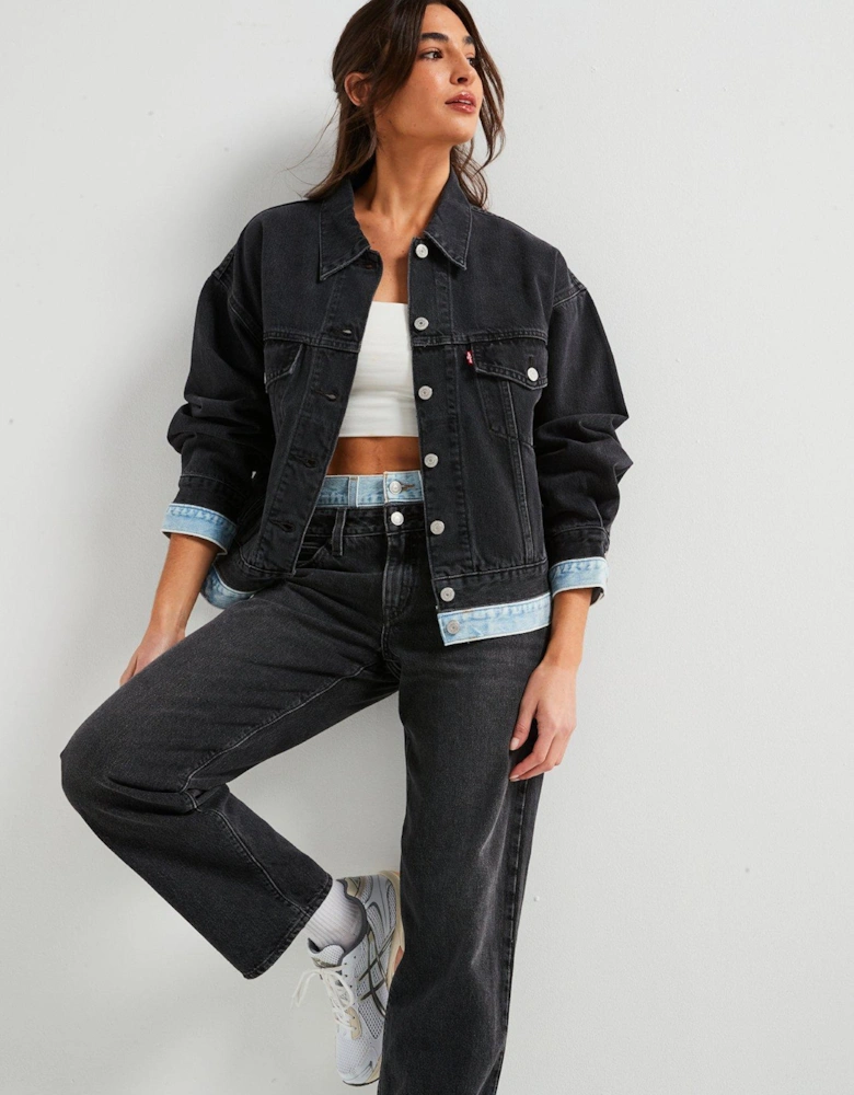 90s Trucker Jacket - Layer Cake Trucker - Black