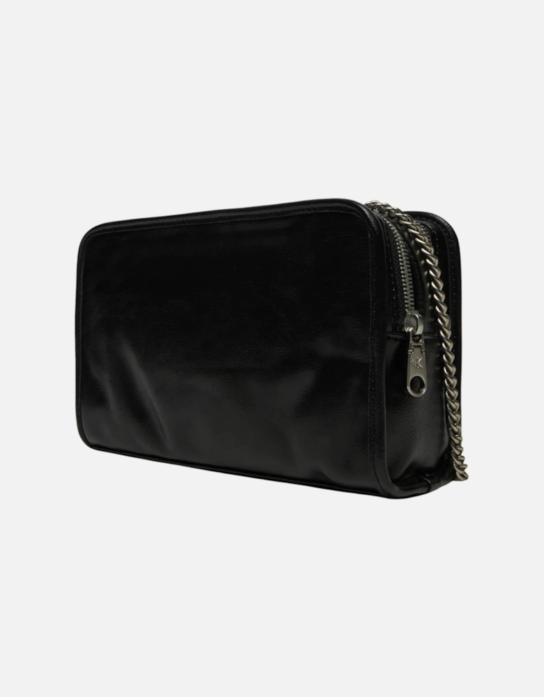 Plain Shoulder Bag with Zip Fastening Women - Black